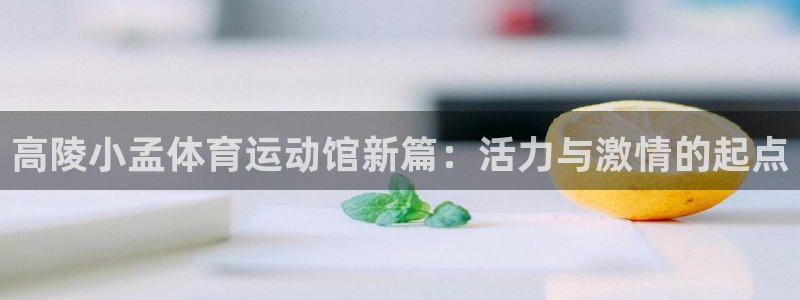 高陵小孟体育运动馆新篇：活力与激情的起点