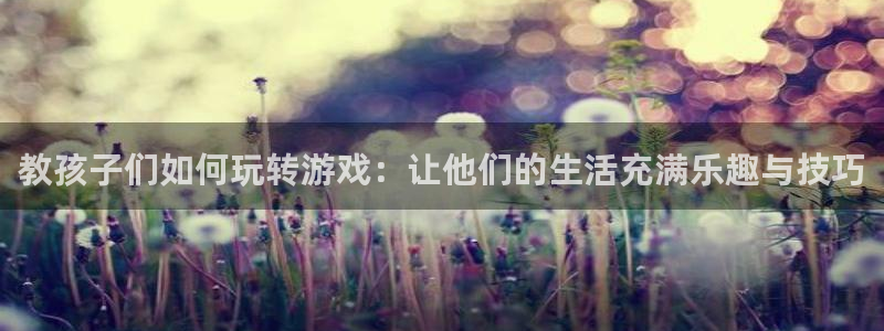 教孩子们如何玩转游戏：让他们的生活充满乐趣与技巧